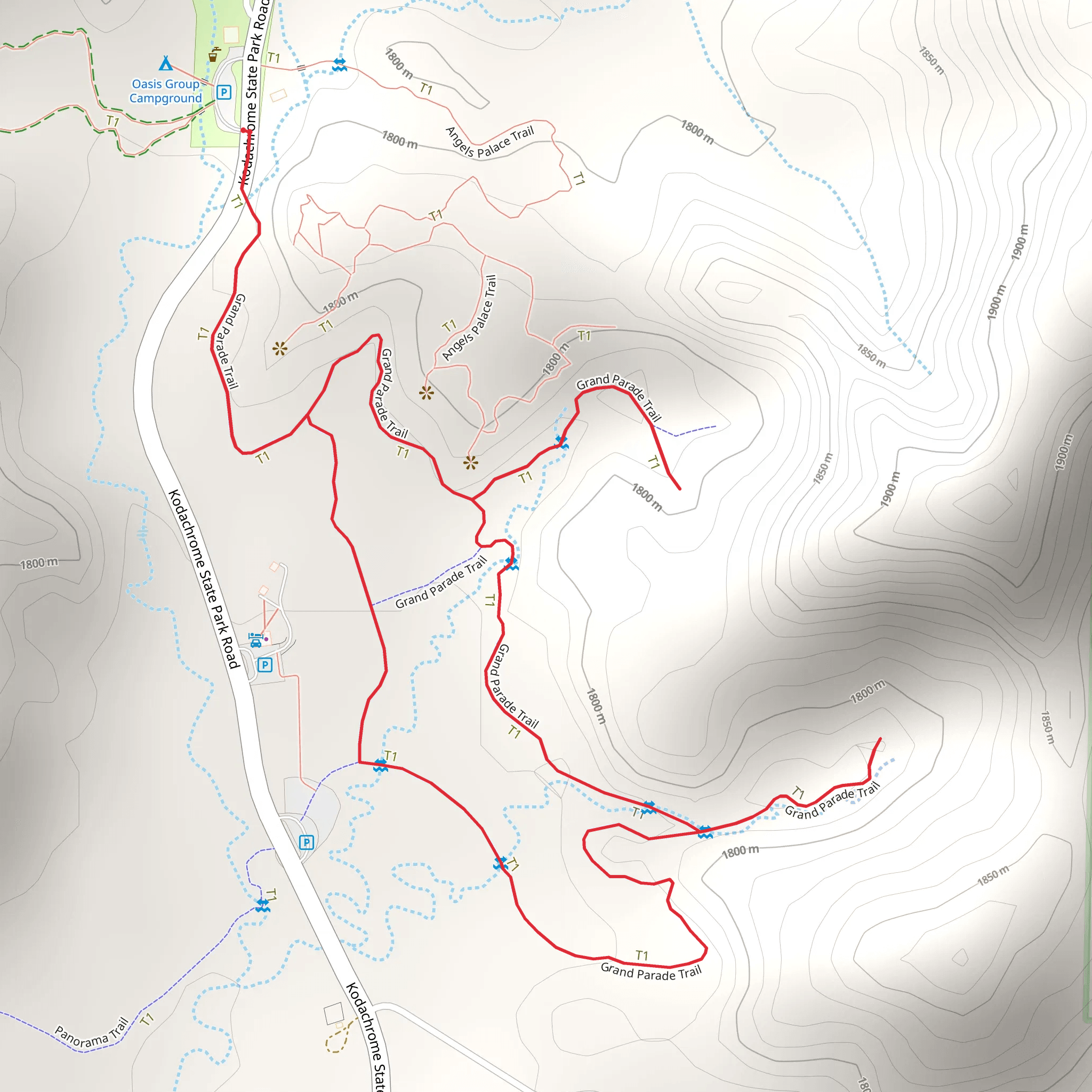 Grand Parade Trail mobile static map