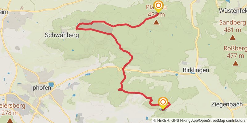 Kelten-Erlebnisweg stage 3 Map