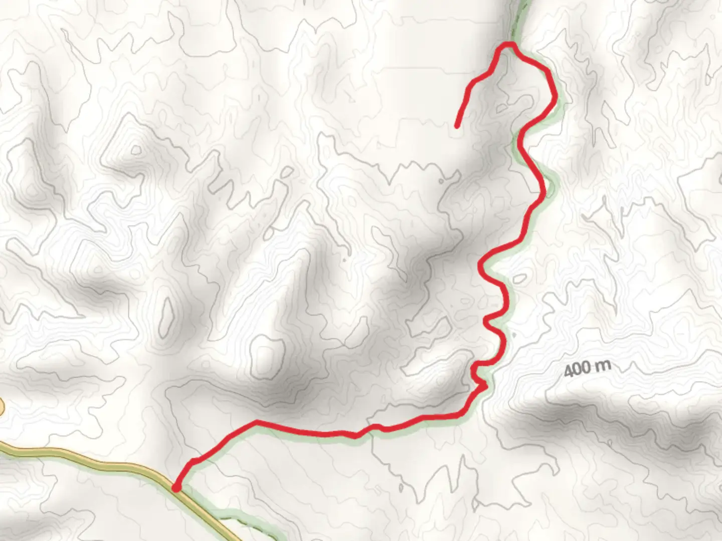 An image depicting the trail Canyon Sin Nombre and its surrounding area.