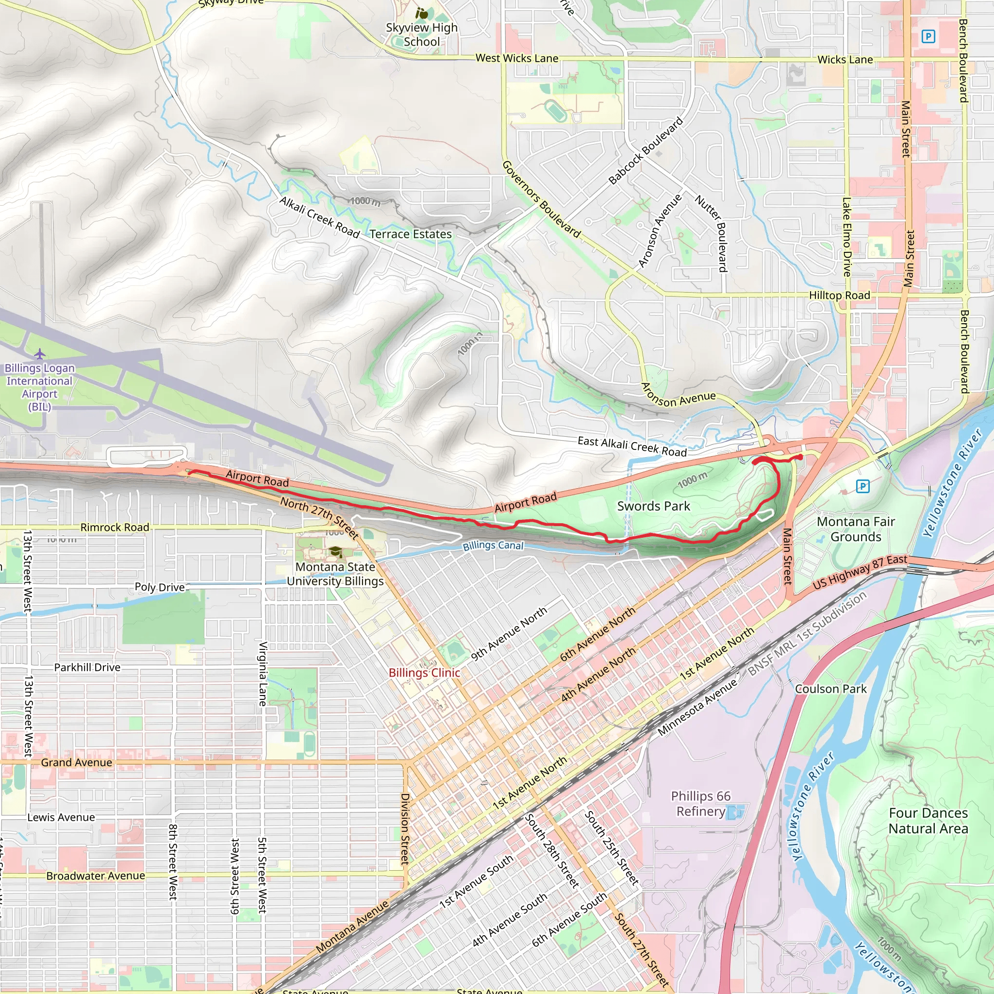 Black Otter Trail mobile static map