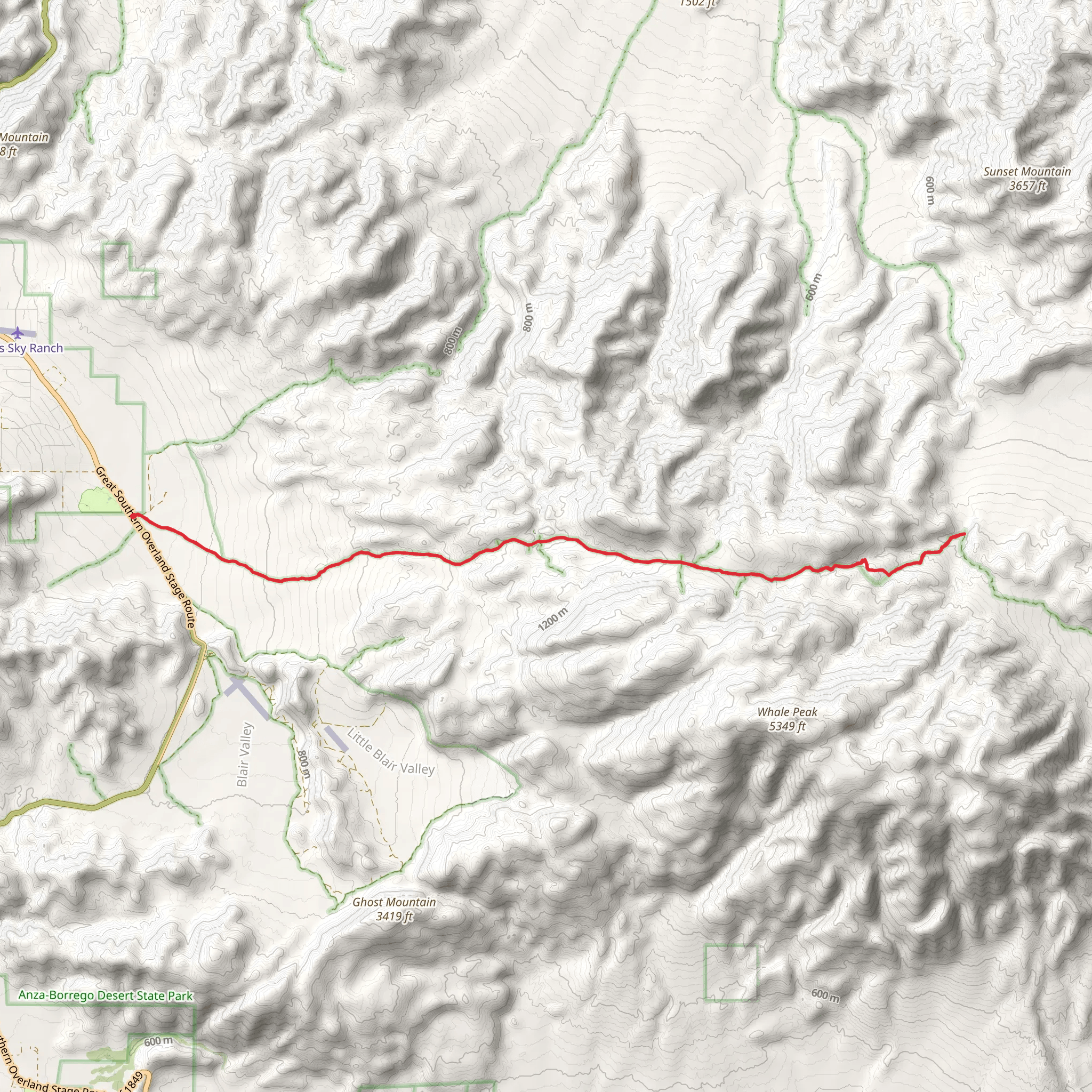 Pinyon Mountain Road and Hapaha Flat Road mobile static map