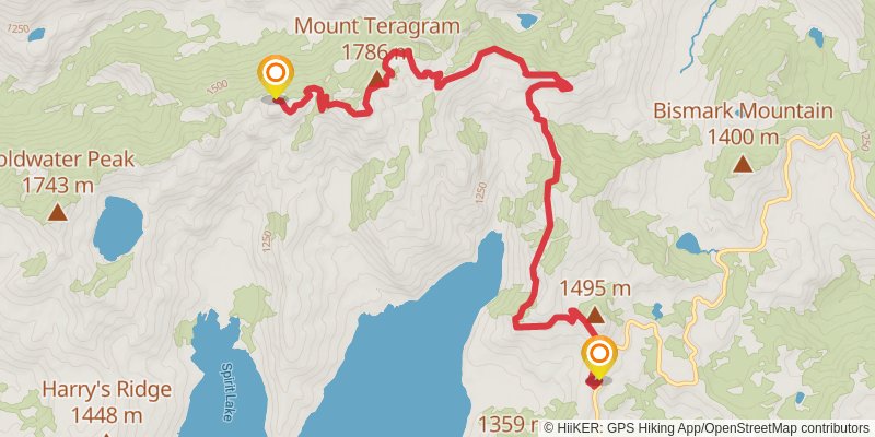 Mount St Helens Area Loops stage 1 Map