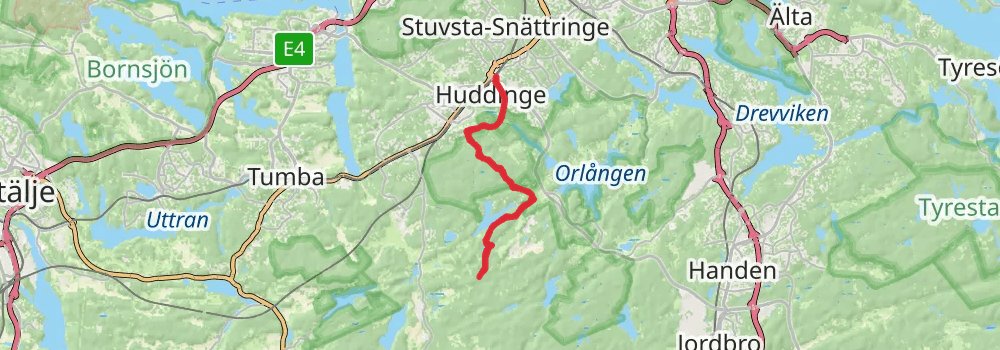 Sörmlandsleden Trail spur 2 Map