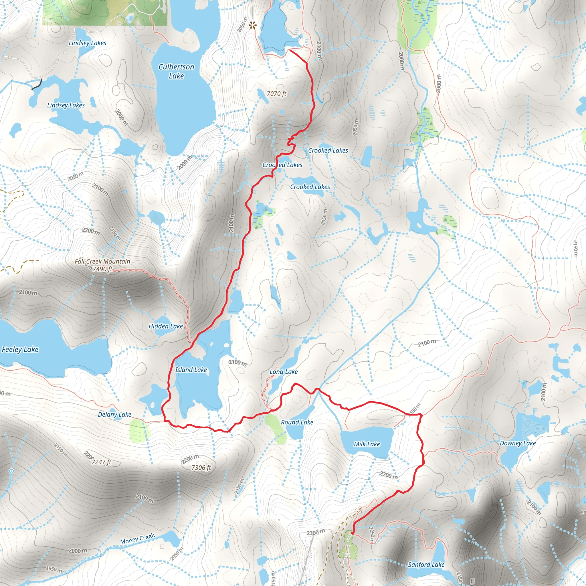 Milk Lake, Round Lake, Island Lake and Penner Lake mobile static map