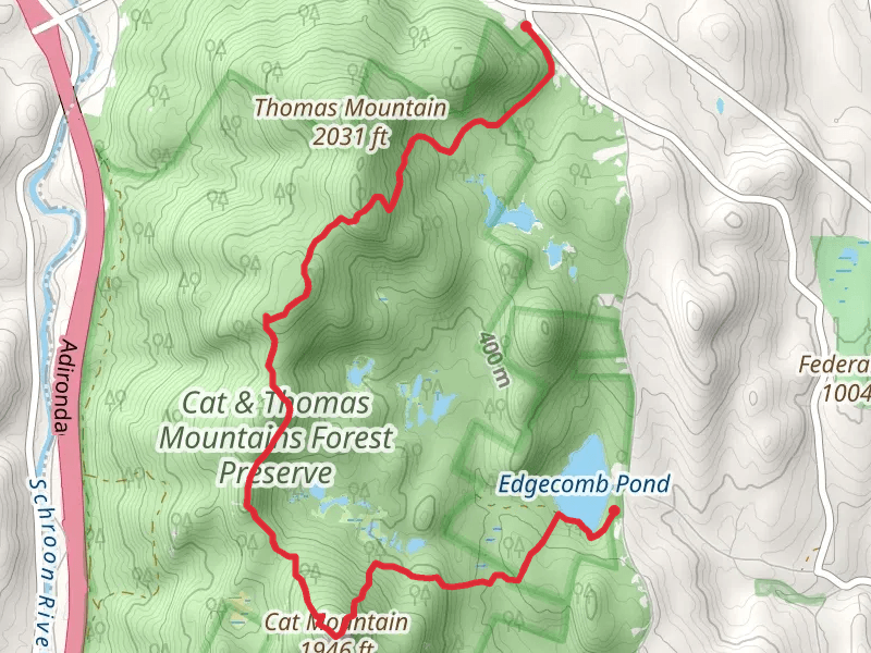 Thomas Mountain, Cat Mountain and Edgecomb Pond Trail