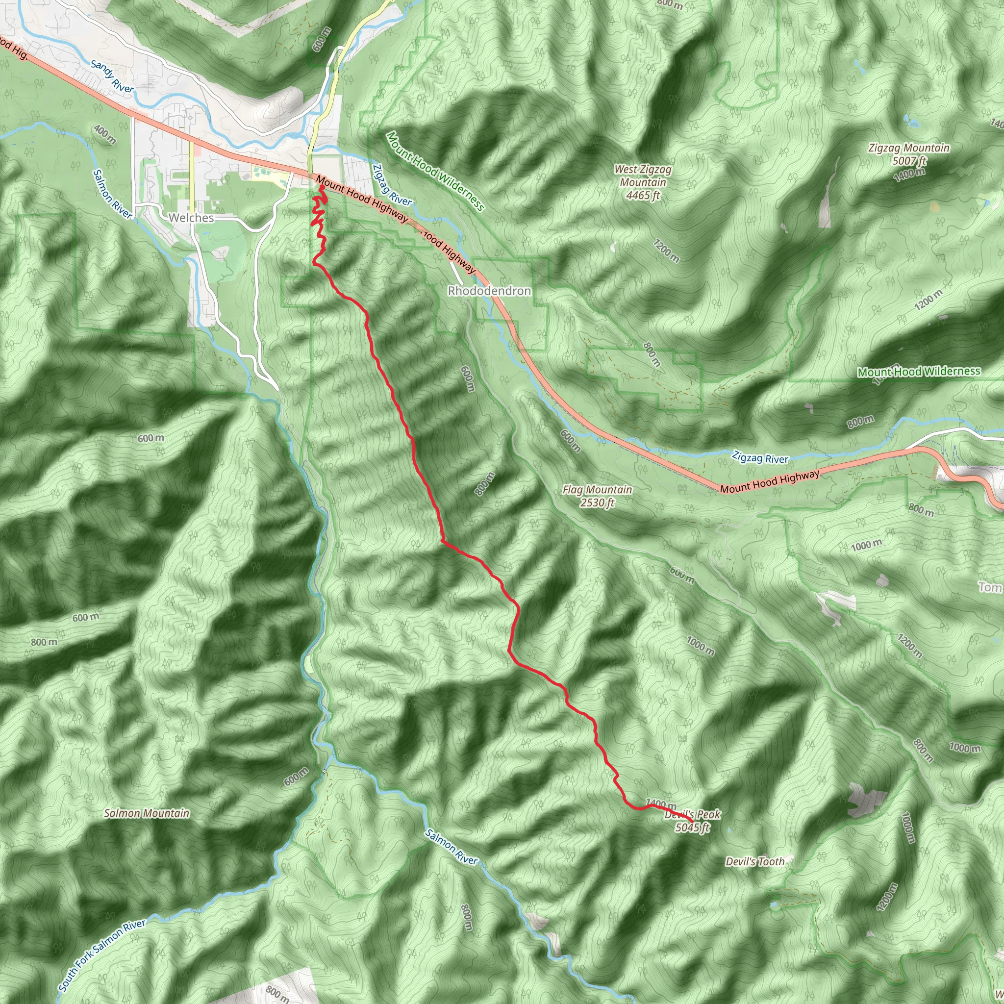 Devil's Peak mobile static map