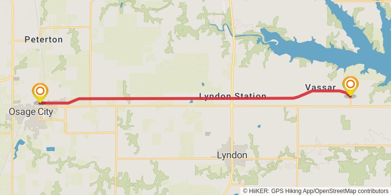 Flint Hills Nature Trail stage 4 Map