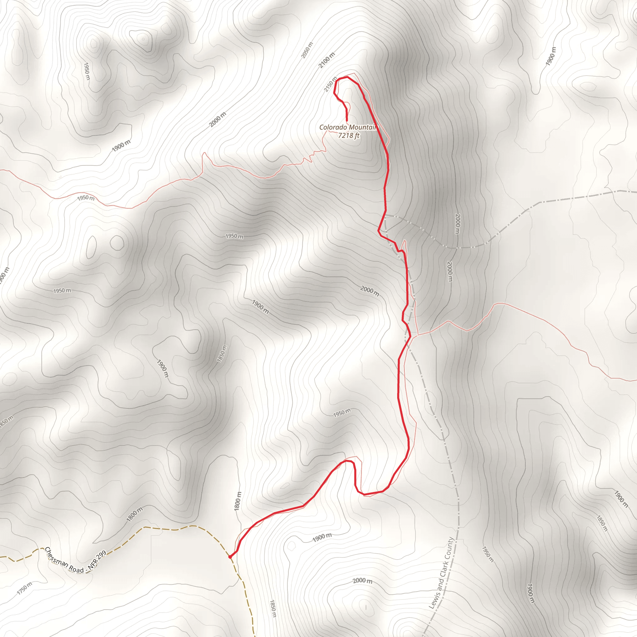 Colorado Mountain Trail mobile static map