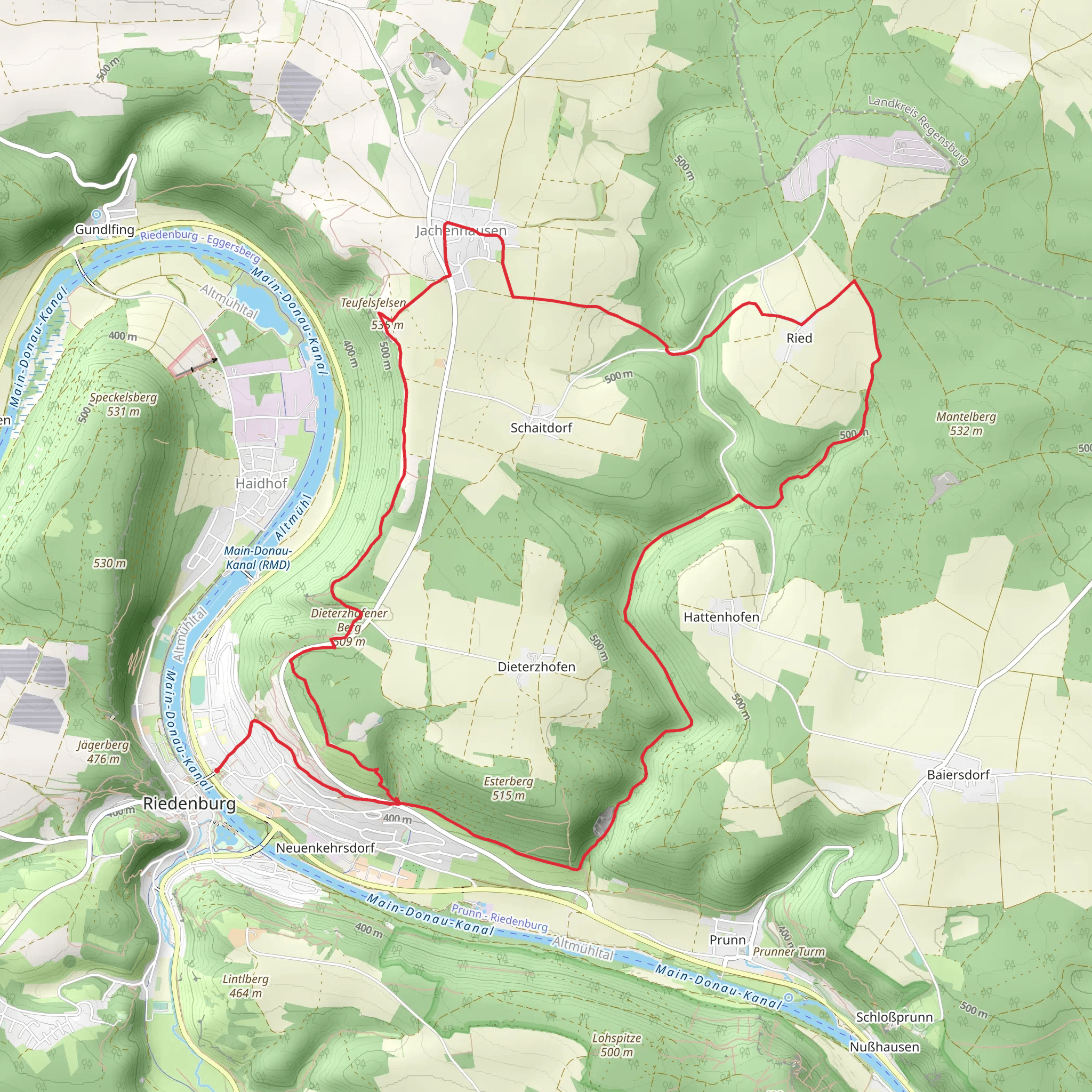 Riedenburg Loop mobile static map
