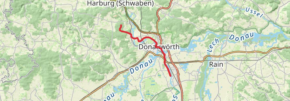 Romantische Straße stage 15 Map