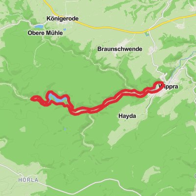 Wippra Loop via Talsperre Wippra mobile static map