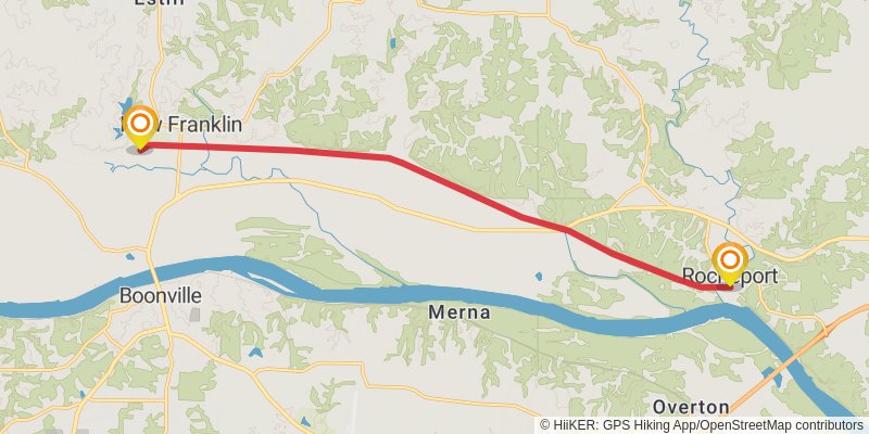 American Discovery Trail - Missouri stage 13 Map