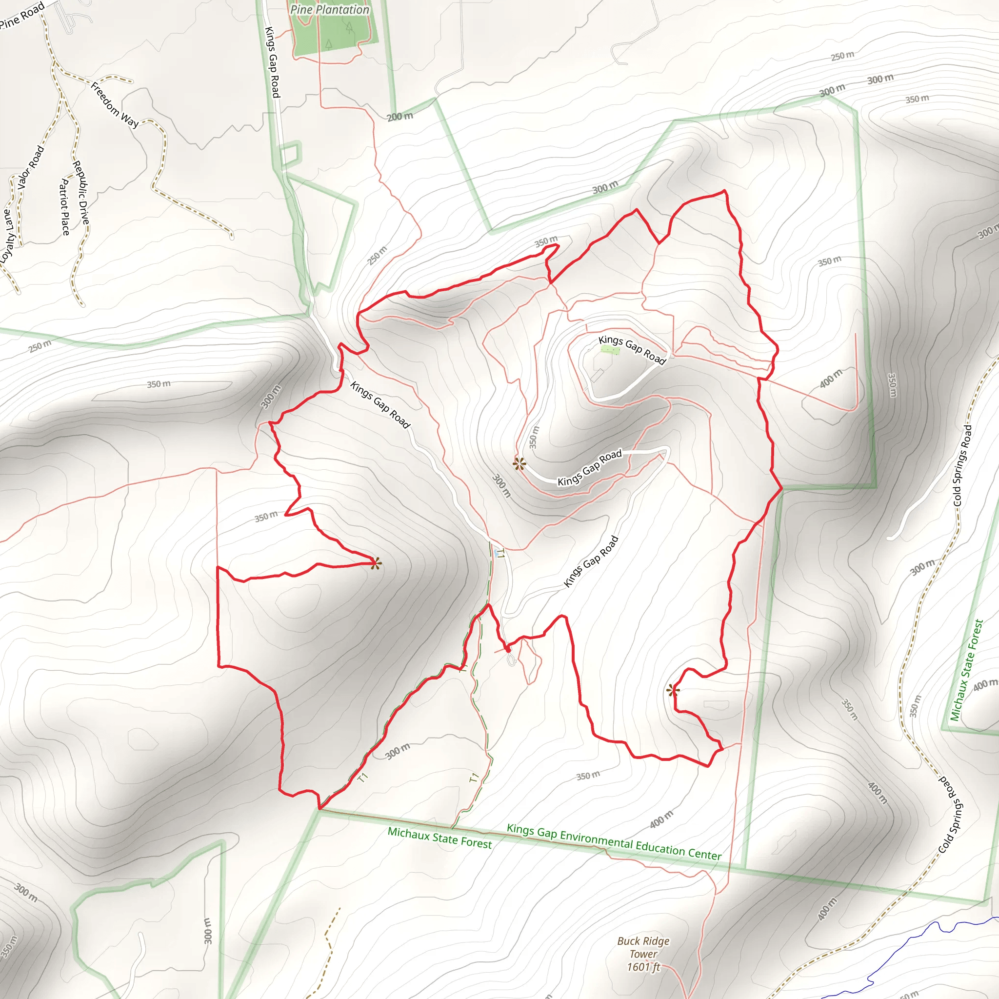 Boundary and Buck Ridge Trail mobile static map