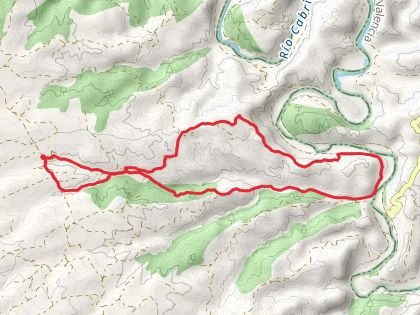 An image depicting the trail Turtle Tollo - Tamayo and its surrounding area.