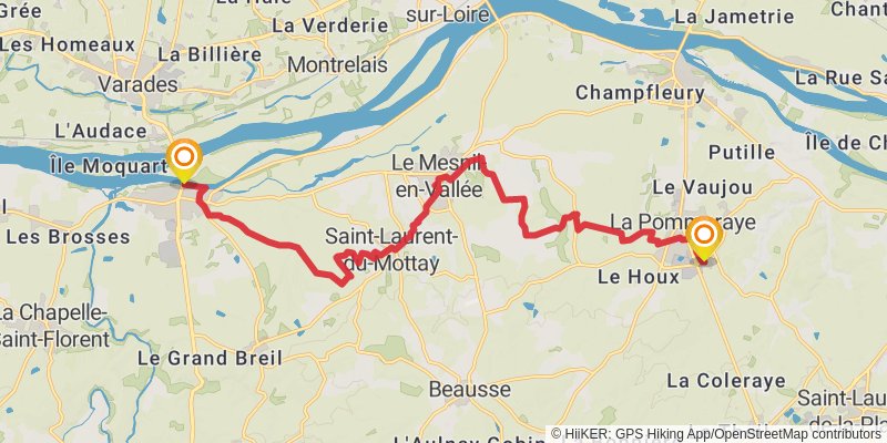 GR 3 - Vallee De La Loire stage 55 Map
