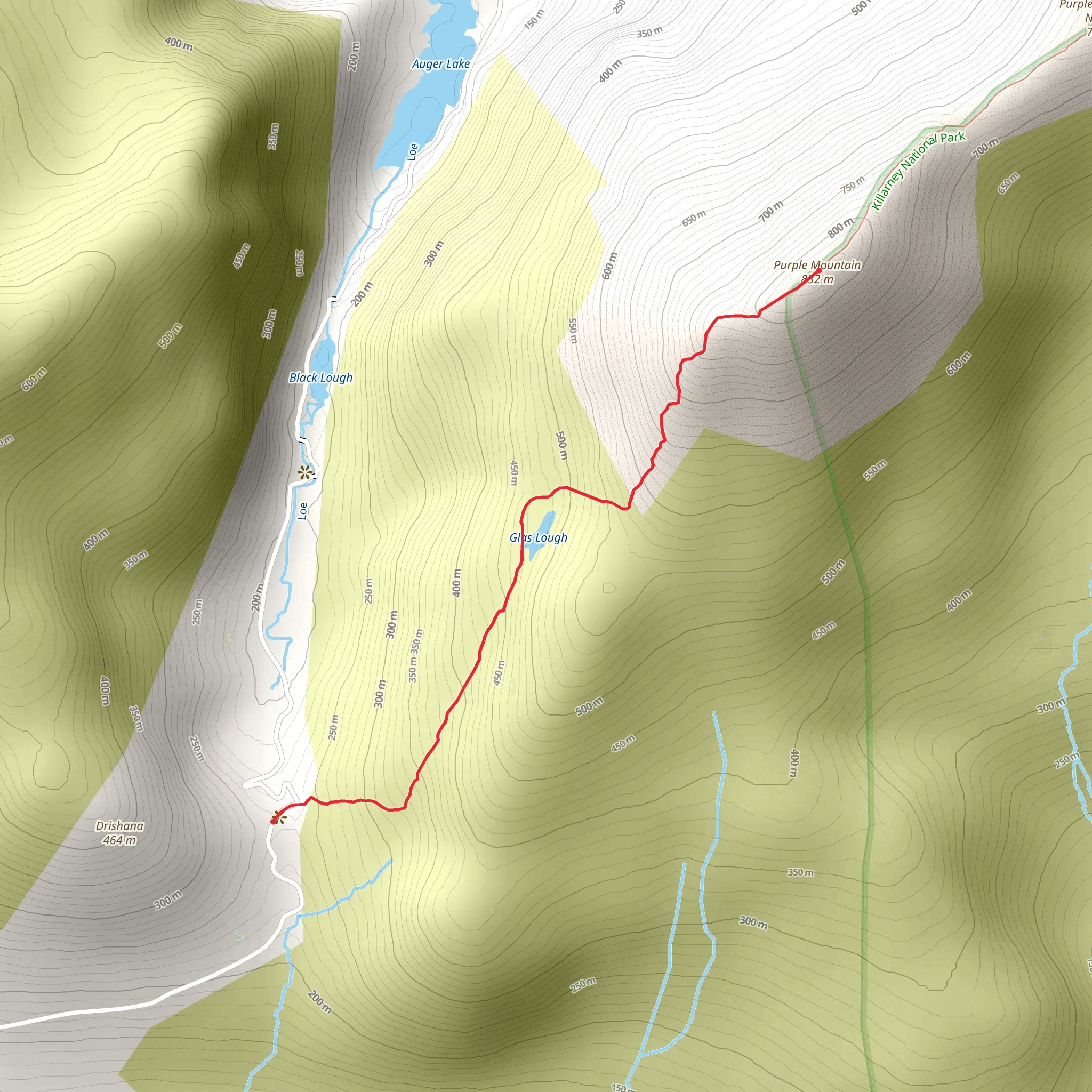 Purple Mountain Kerry mobile static map