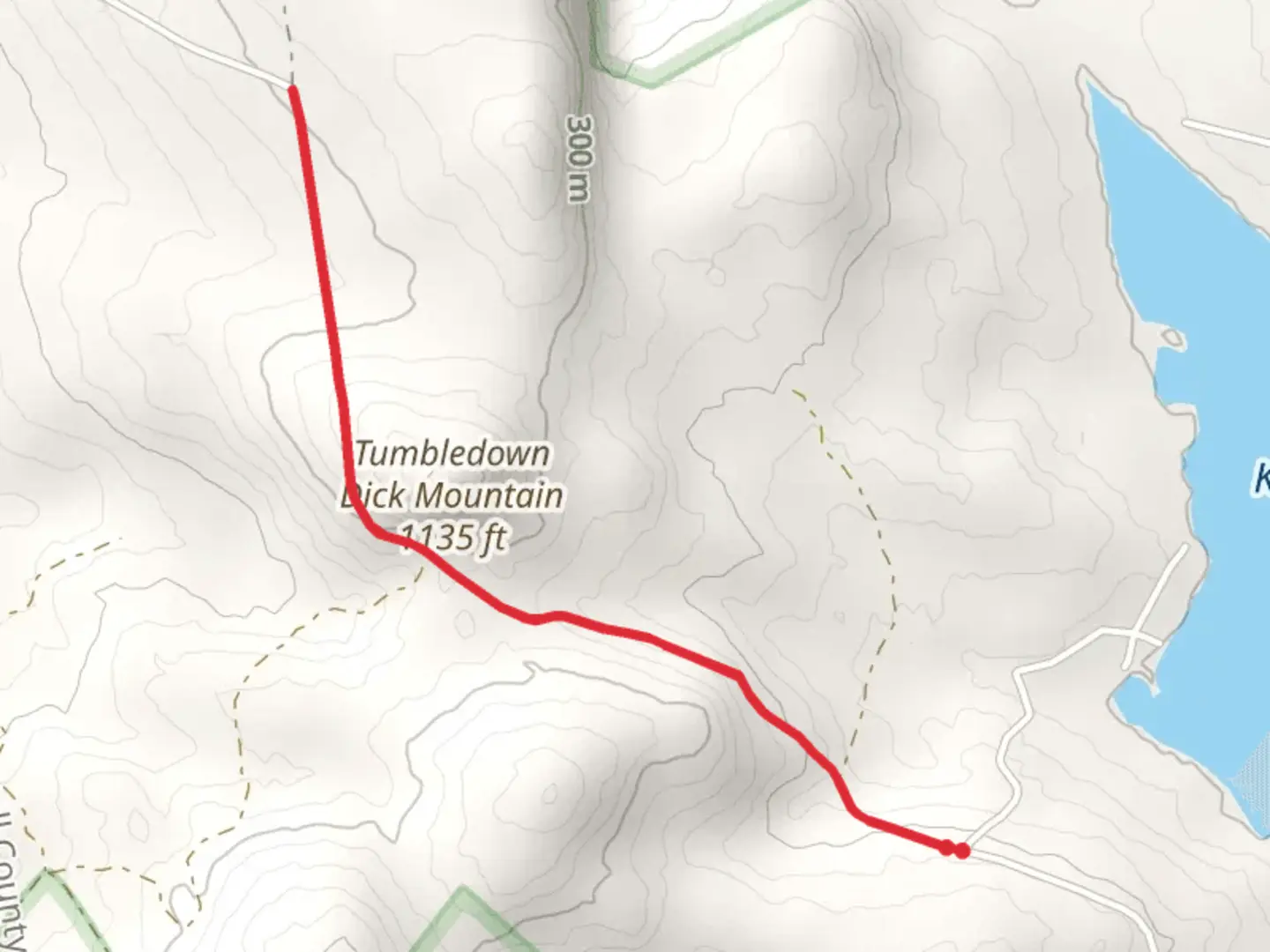 An image depicting the trail Tumbledown Mountain Trail and its surrounding area.