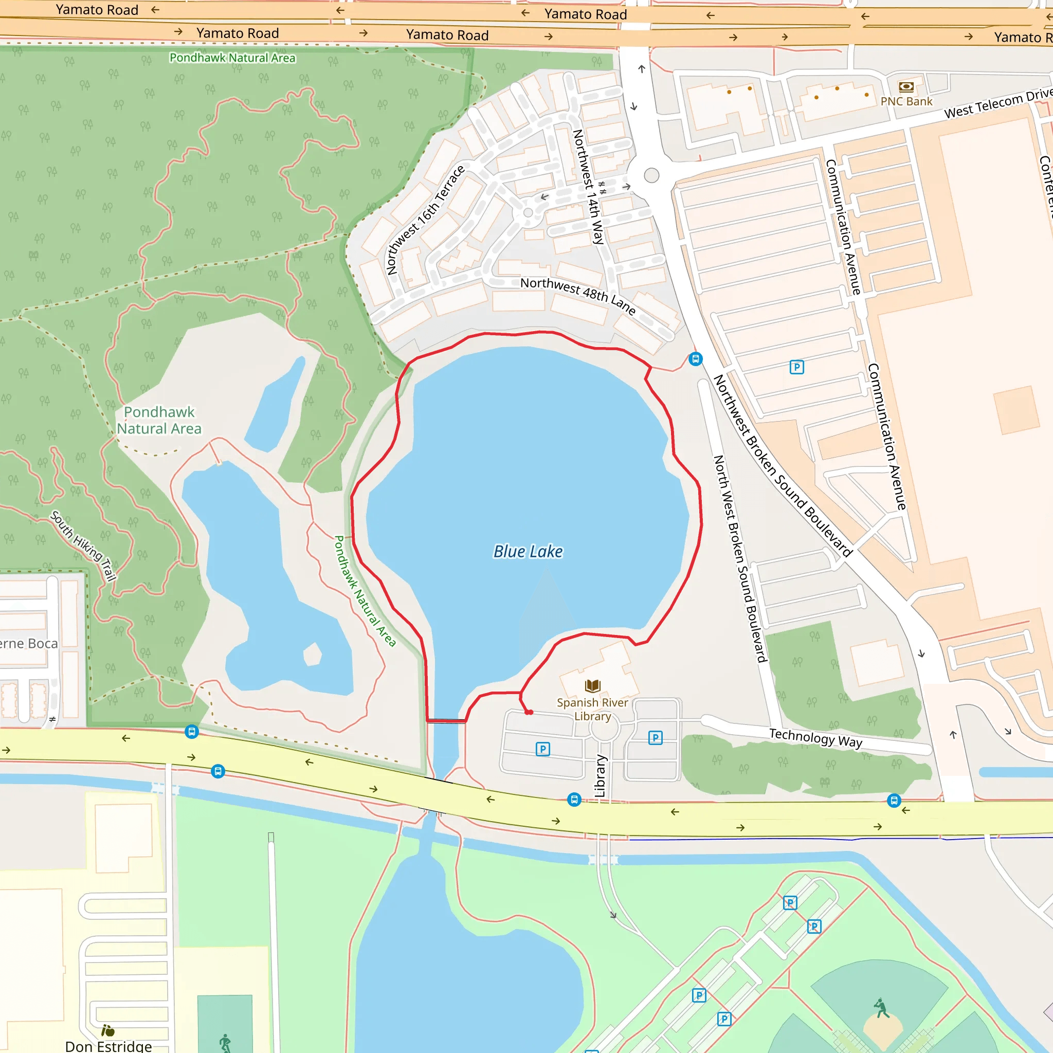 Blue Lake Loop mobile static map