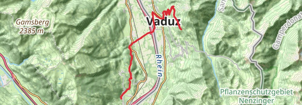 Via Alpina - Red Trail stage 64 Map