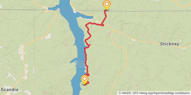 North Country Trail - Pennsylvania stage 24 Map