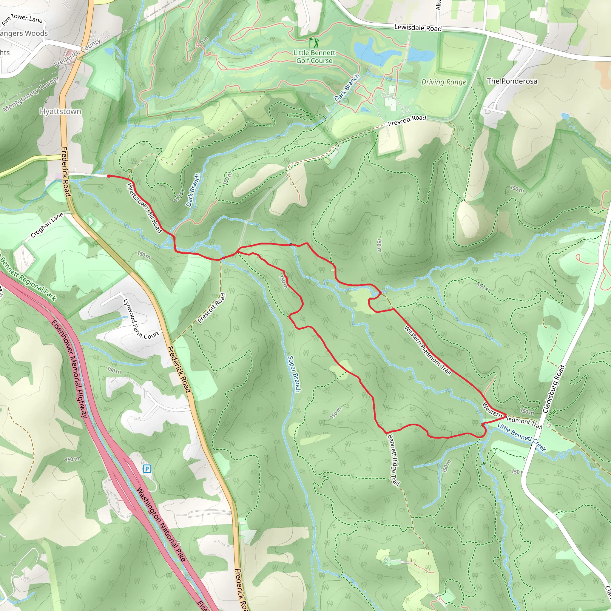 Wims Meadow Trail and Mound Builder Loop mobile static map