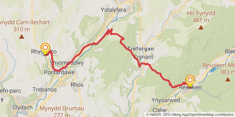 St Illtyd's Walk stage 4 Map