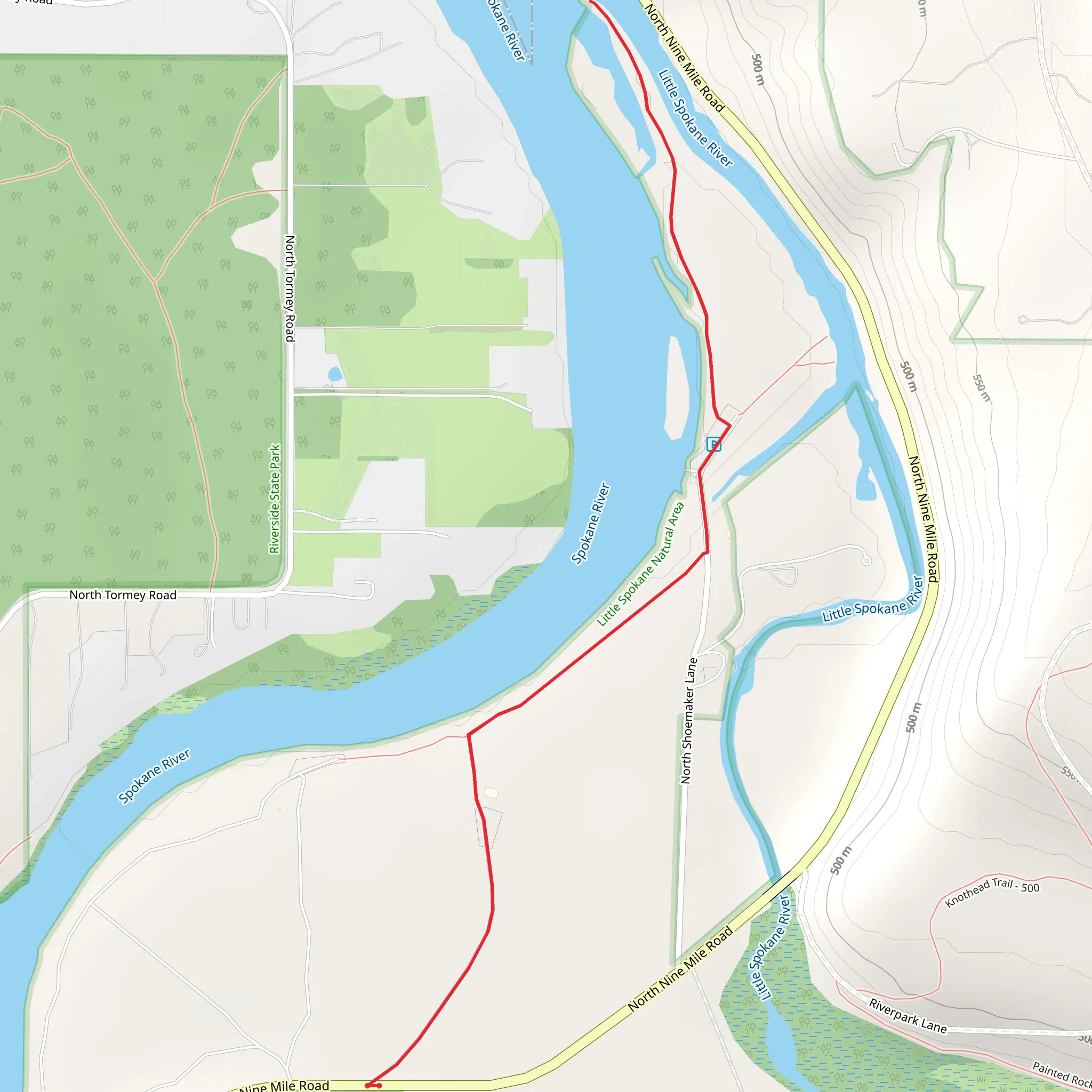 Spokane House Interpretive Center Walk mobile static map