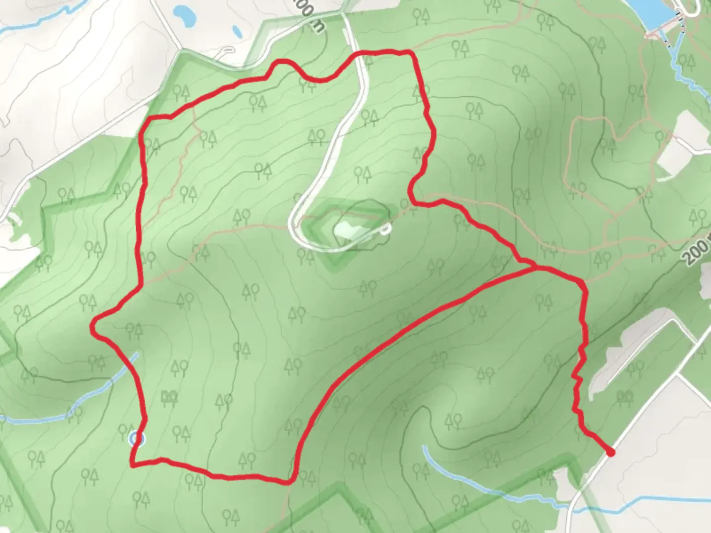 An image depicting the trail Williams Hill Loop via Turtle and Horse-Shoe Trail and its surrounding area.