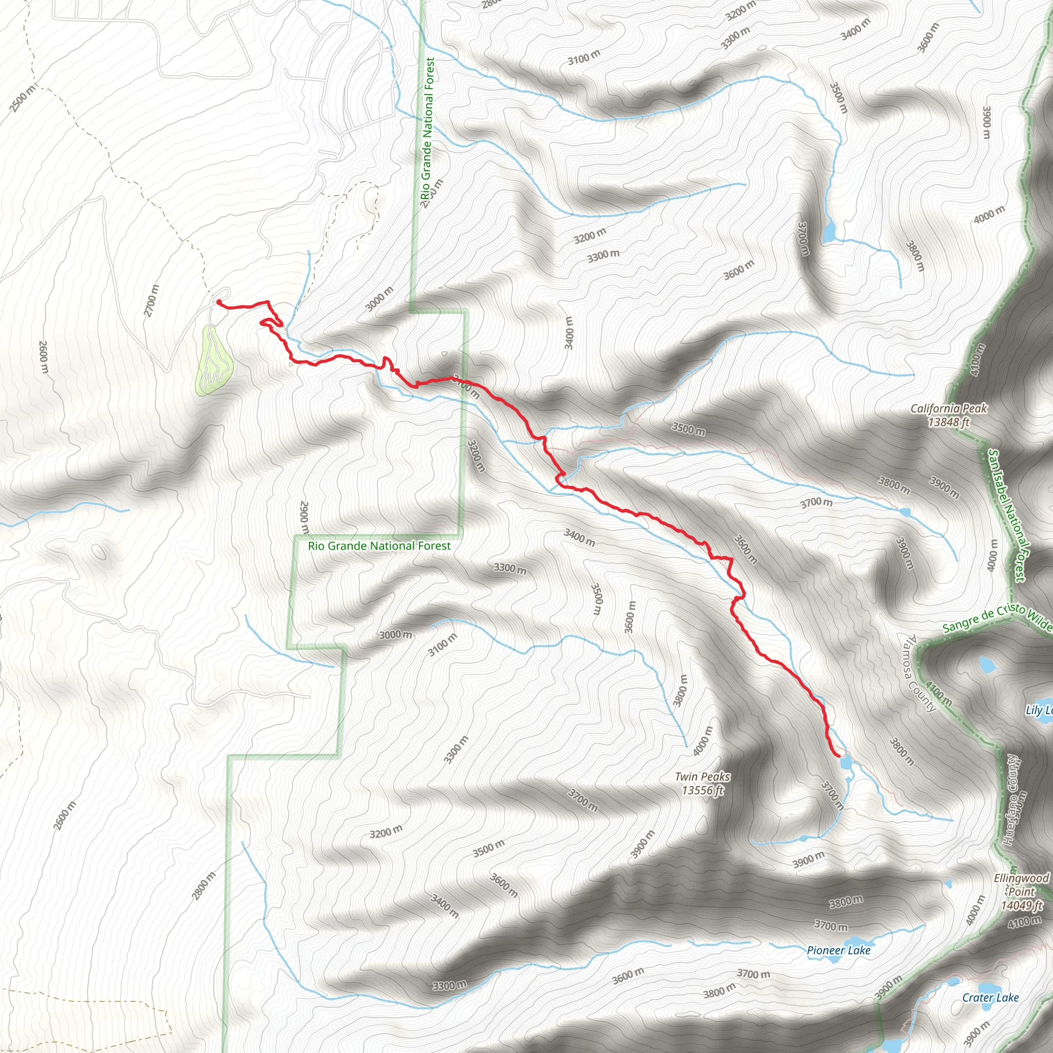 South Zapata Lake Trail mobile static map