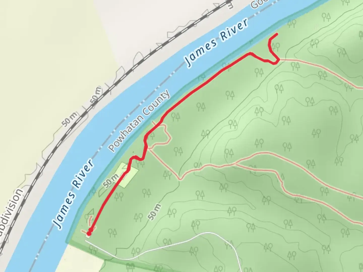 An image depicting the trail River Trail and its surrounding area.