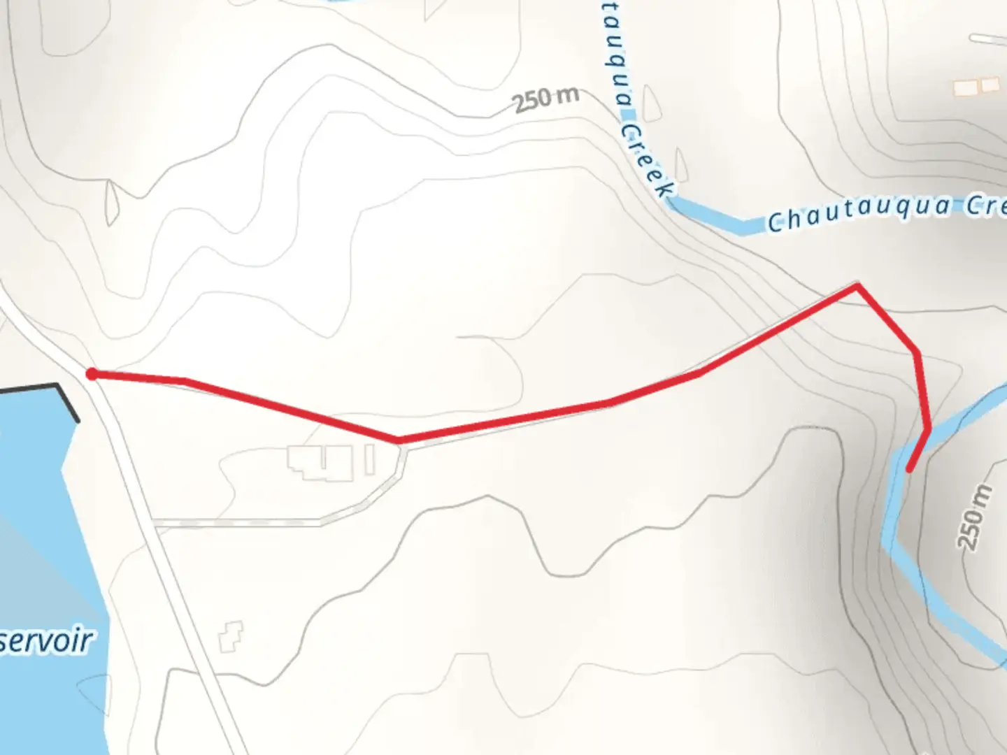 An image depicting the trail Chautauqua Creek from Mount Baldy Road and its surrounding area.