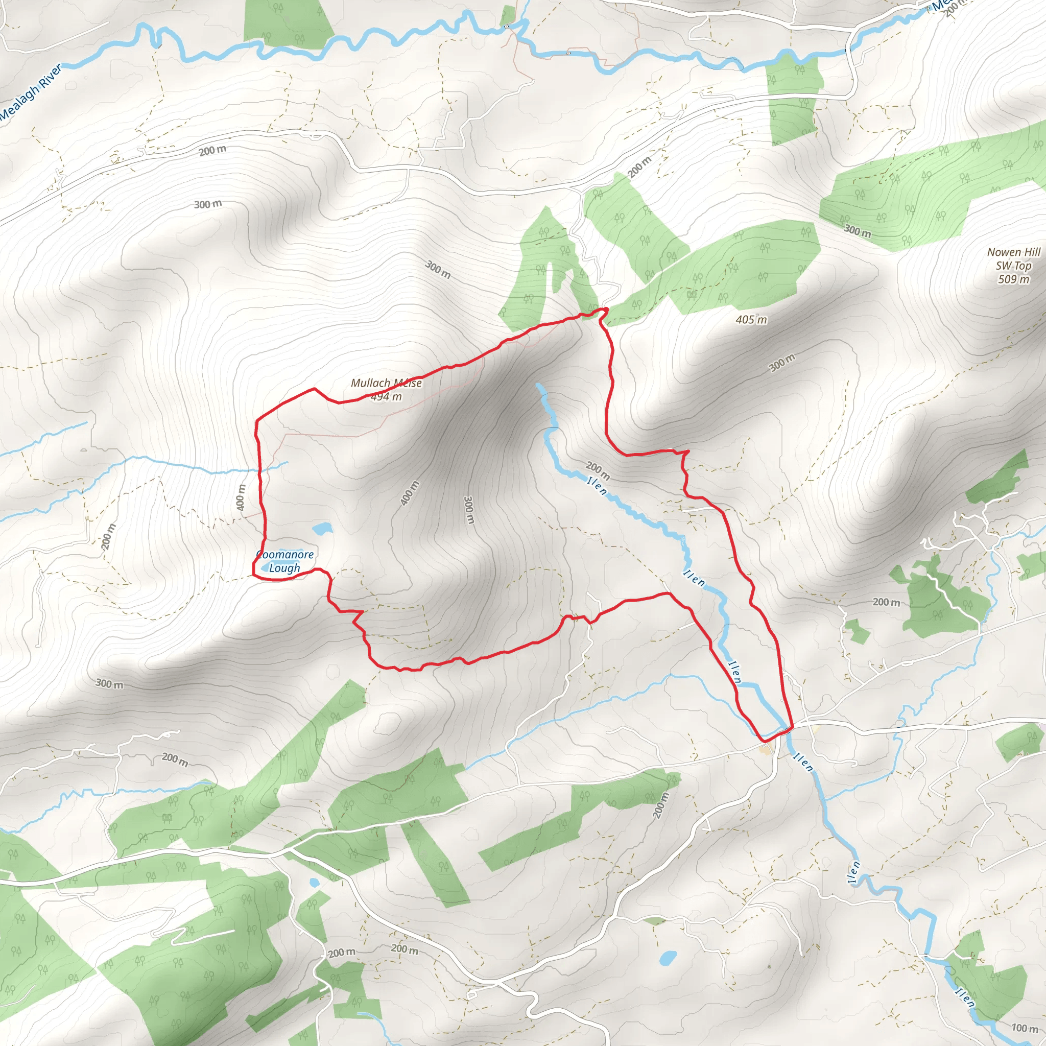 Mullaghmesha Loop mobile static map