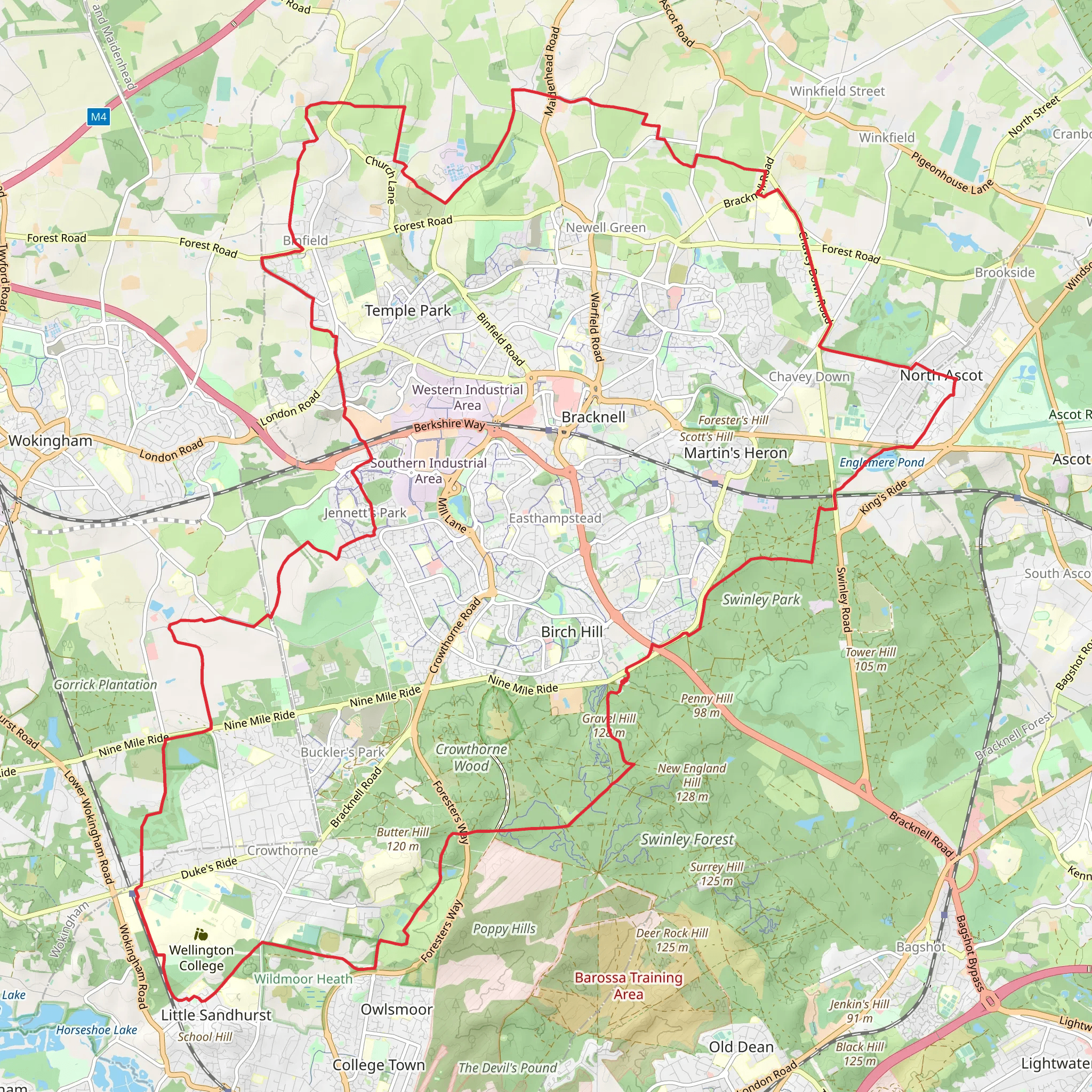 Bracknell Forest in Bracknell Forest mobile static map