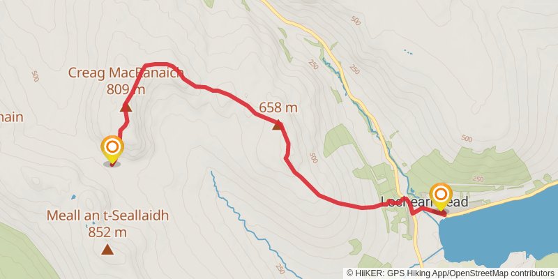 Twa Corbetts Loop from Lochearnhead stage 2 Map