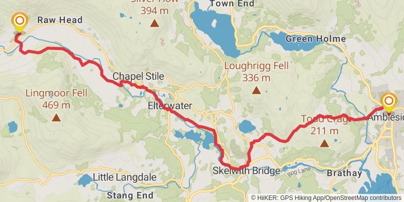 Ravenglass to Berwick - upon - Tweed Walk stage 3 Map