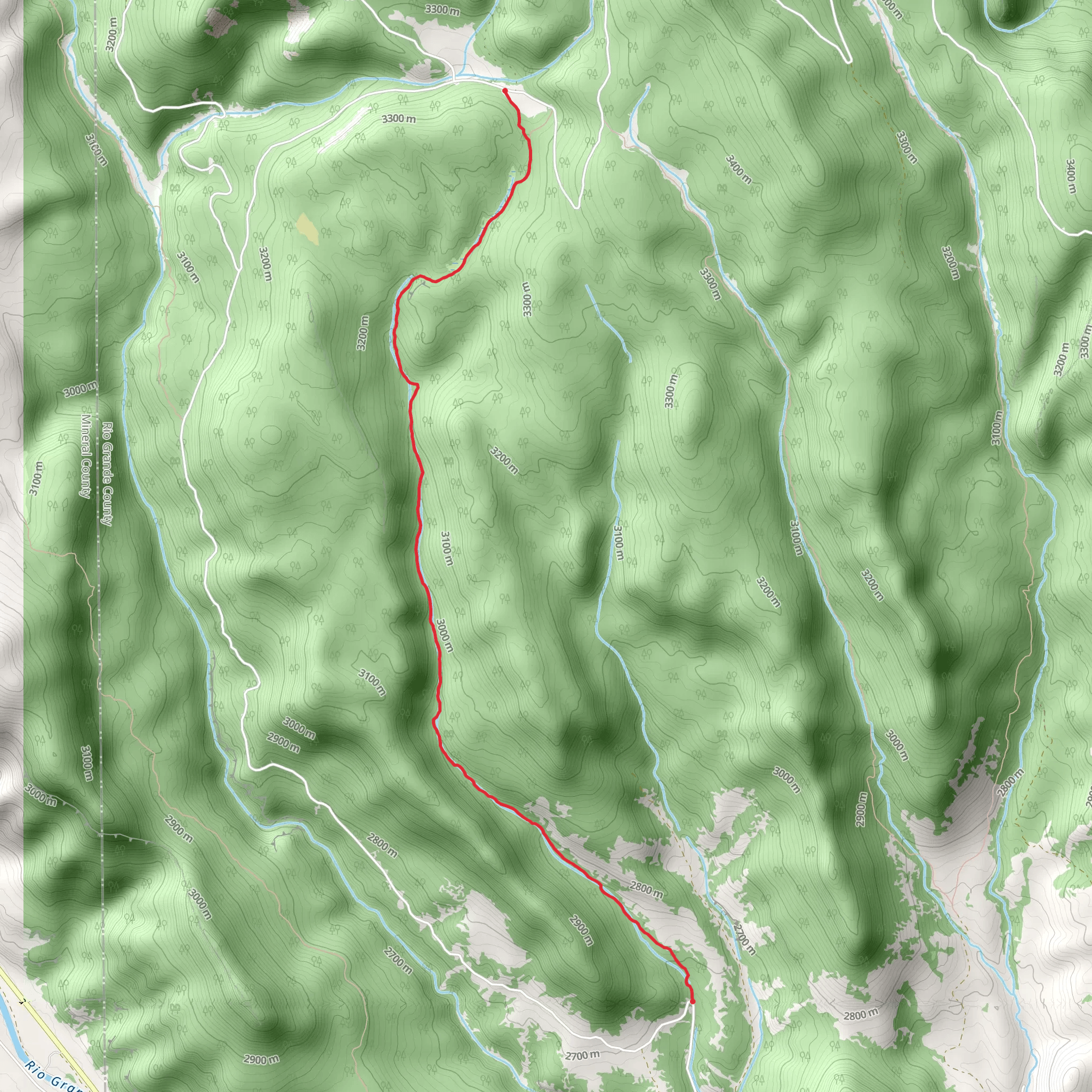 Middle Alder Trail mobile static map