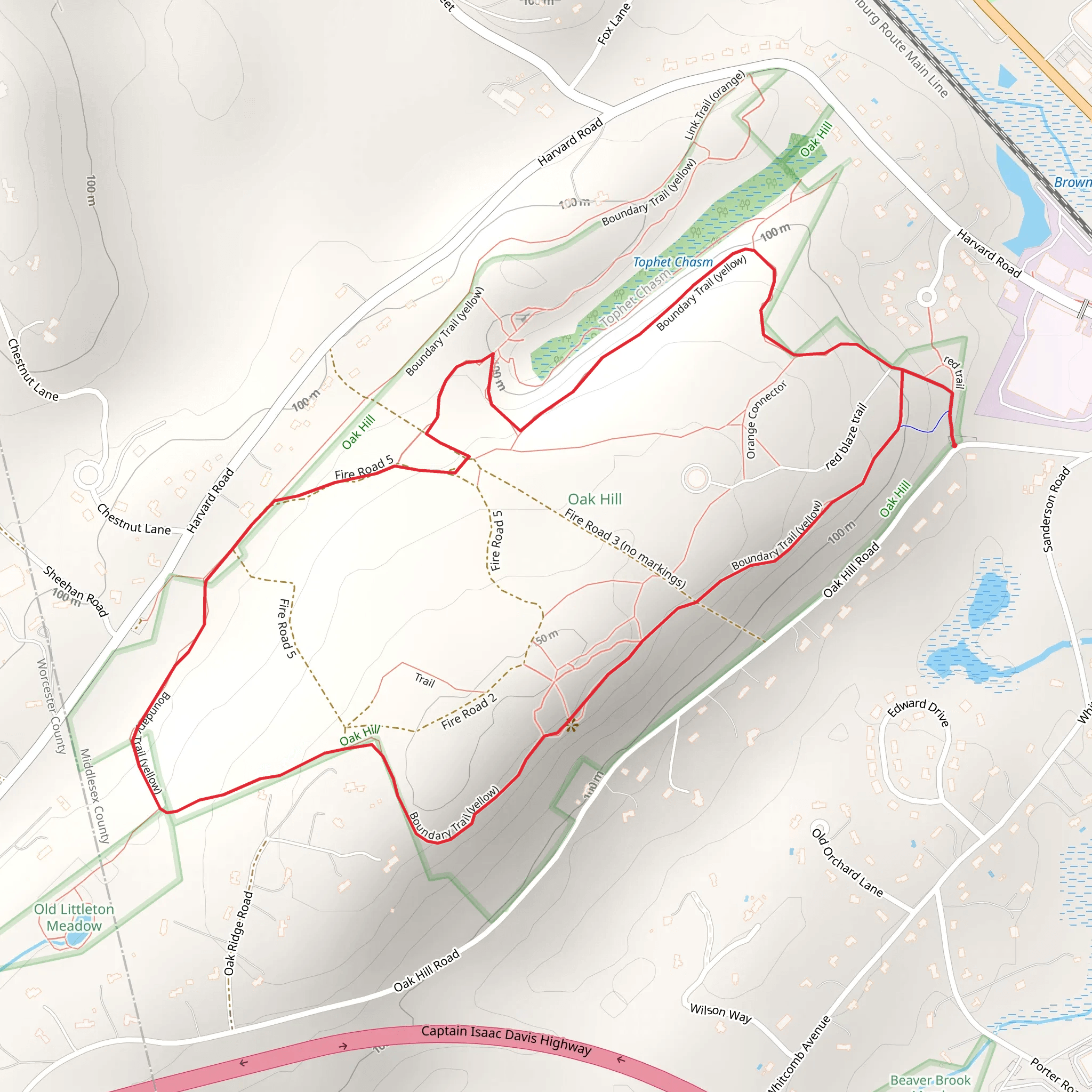 Littleton - Boundary Loop Trail mobile static map