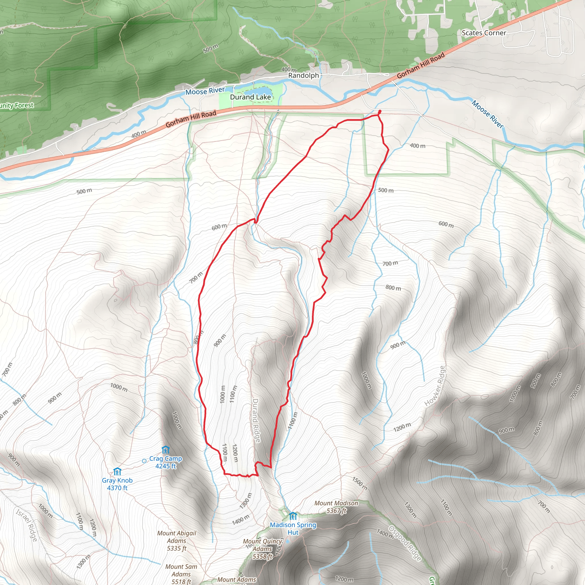 Chemin des Dames and Kelton Way via Randolph Path Loop Trail mobile static map