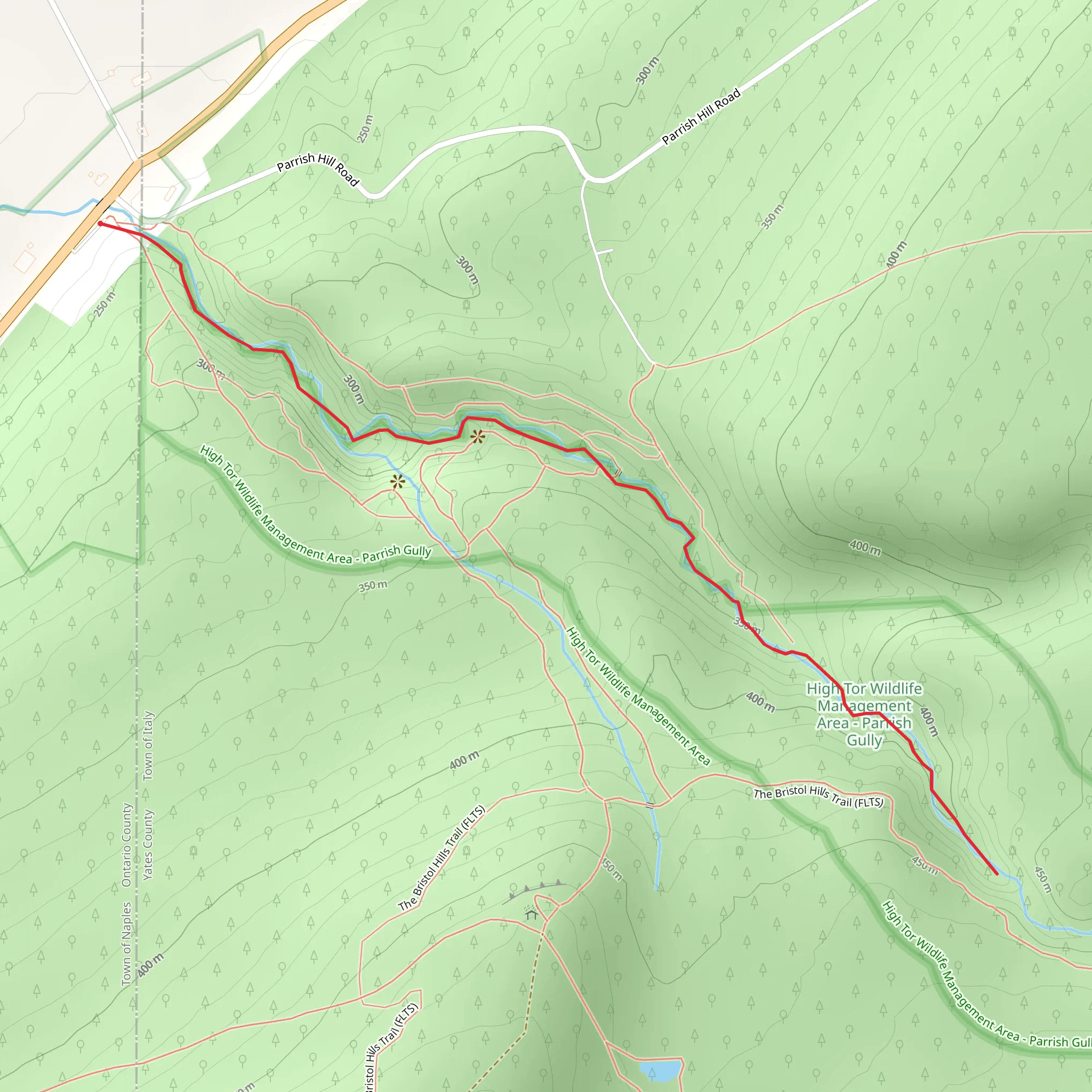 Parrish Hill Road Trail mobile static map