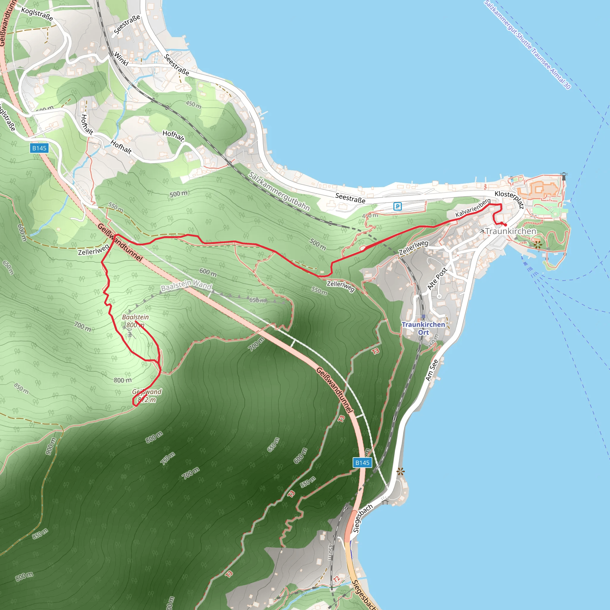 Baalstein and Geiswand Hike mobile static map