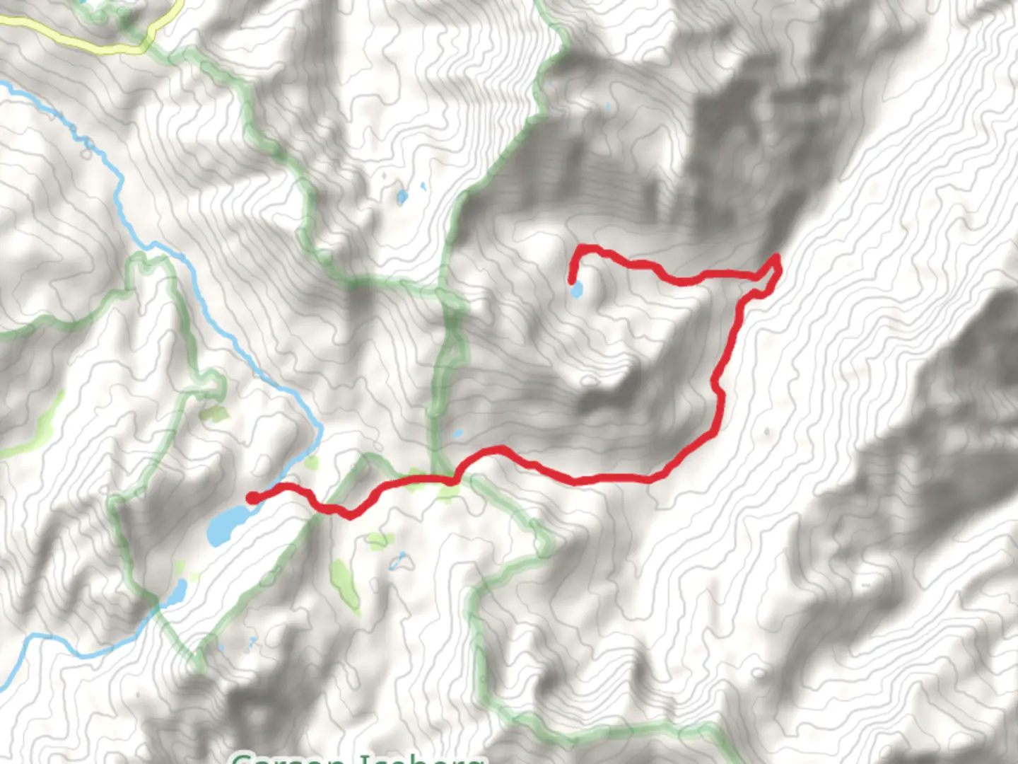 An image depicting the trail Bull Lake via Wolf Creek Trail and its surrounding area.
