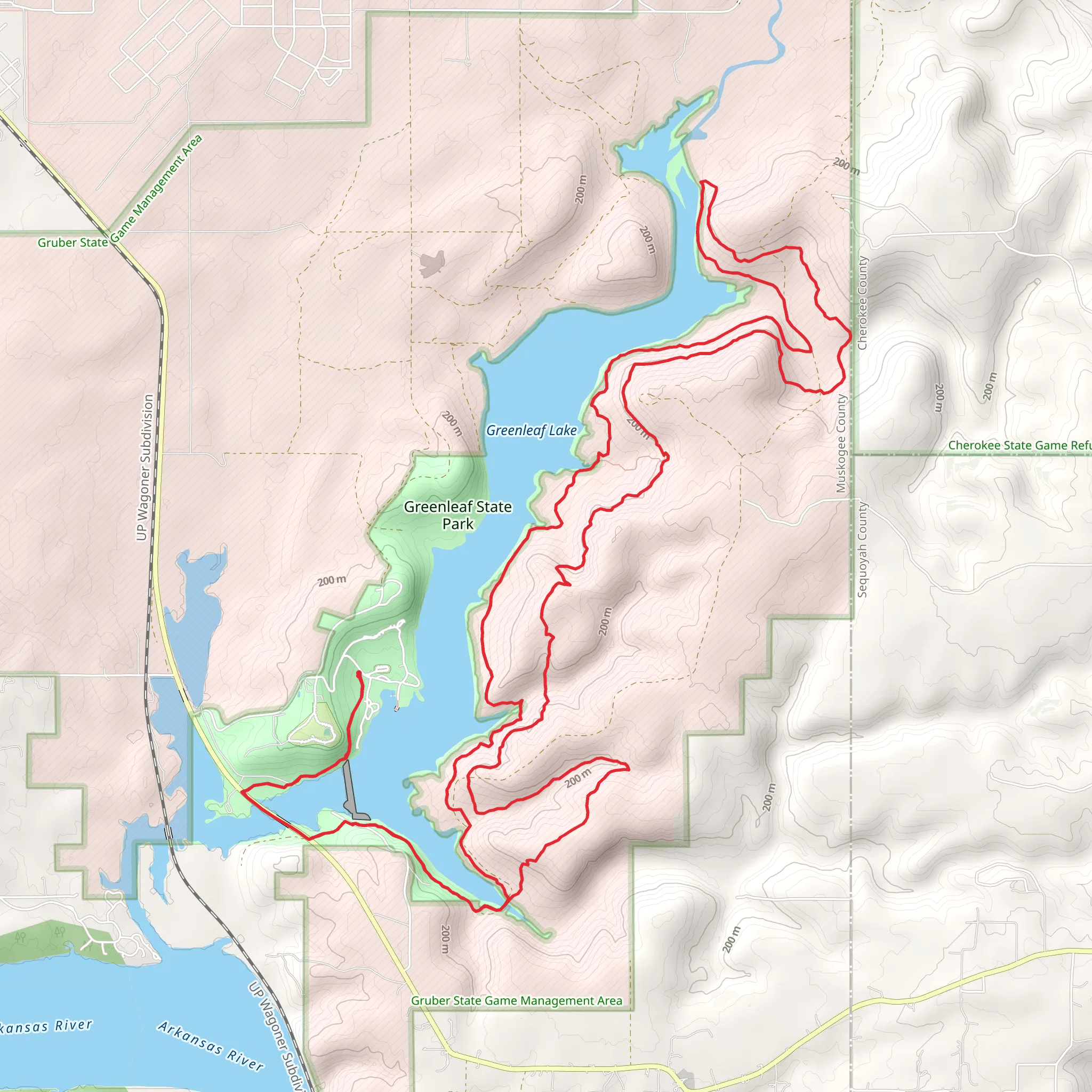 Greenleaf Lake State Park Overlook Loop mobile static map