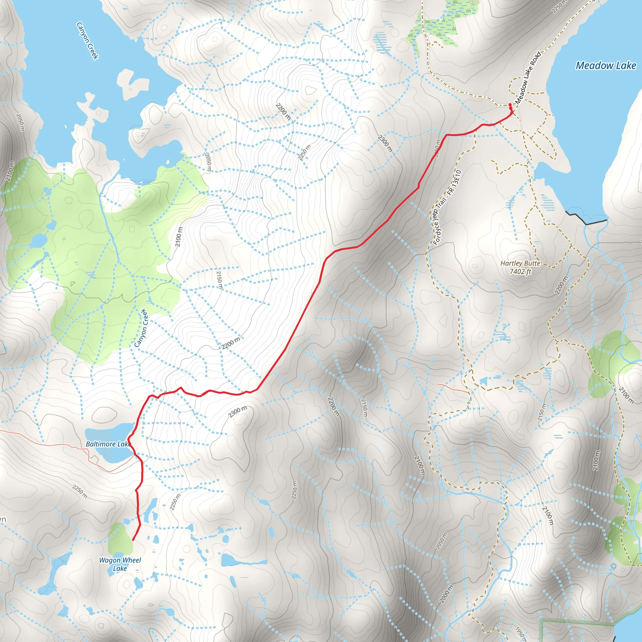 Baltimore Lake Trail mobile static map