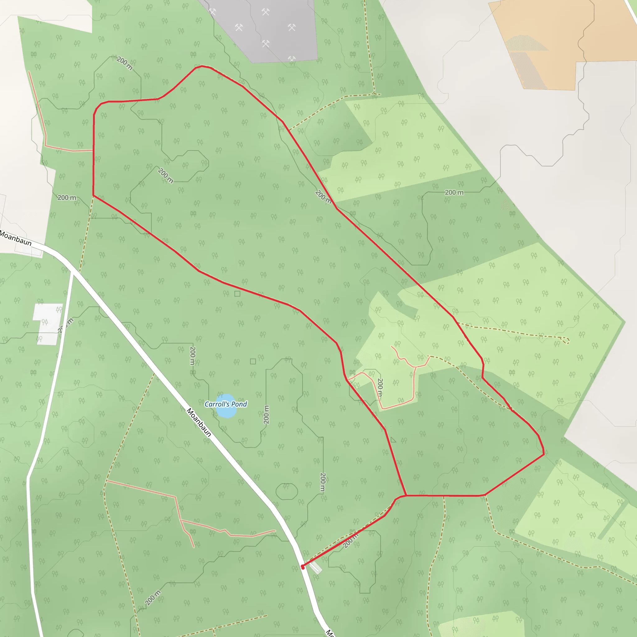 Moanbaun Wood - Nature Trail mobile static map