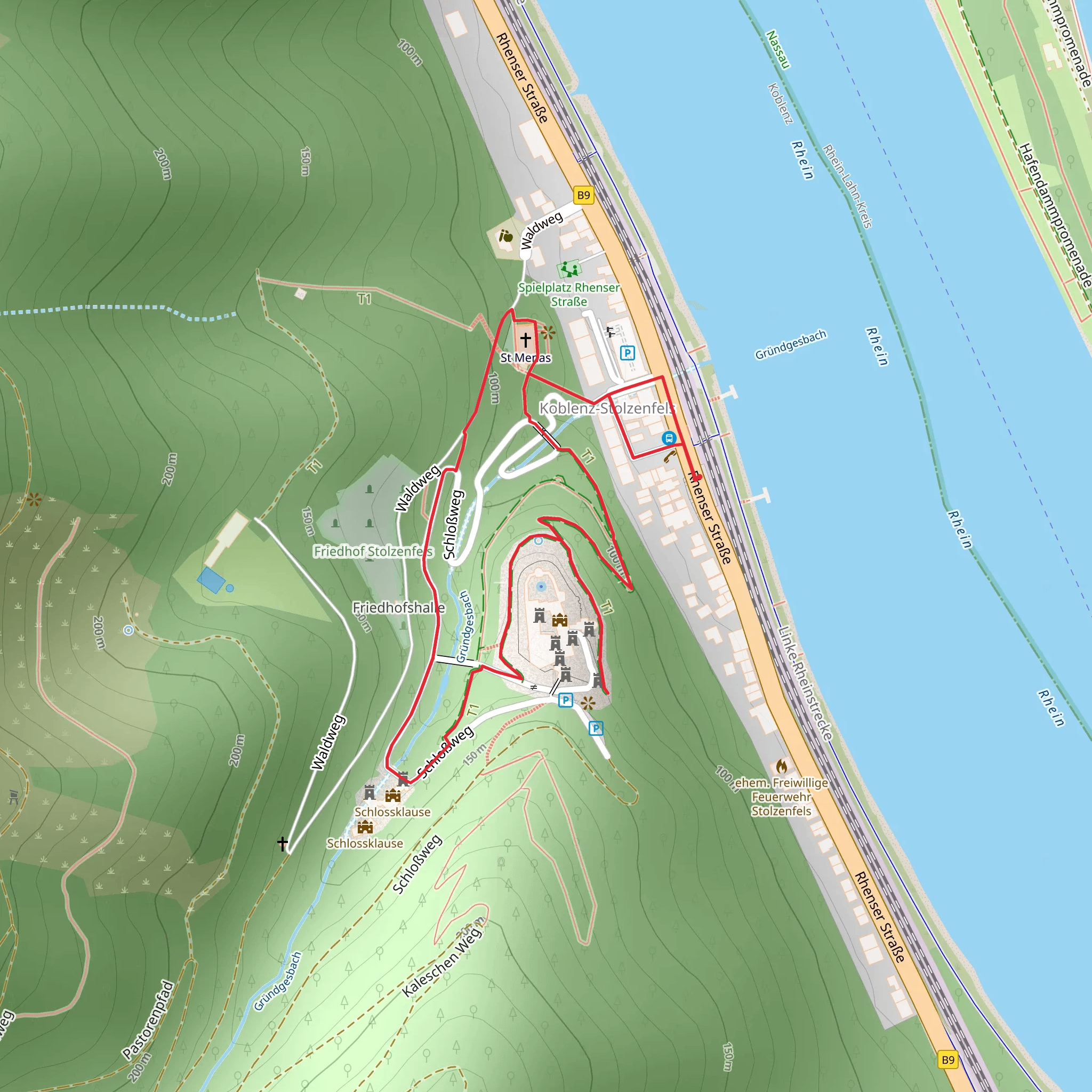 Mosel Camino Loop mobile static map
