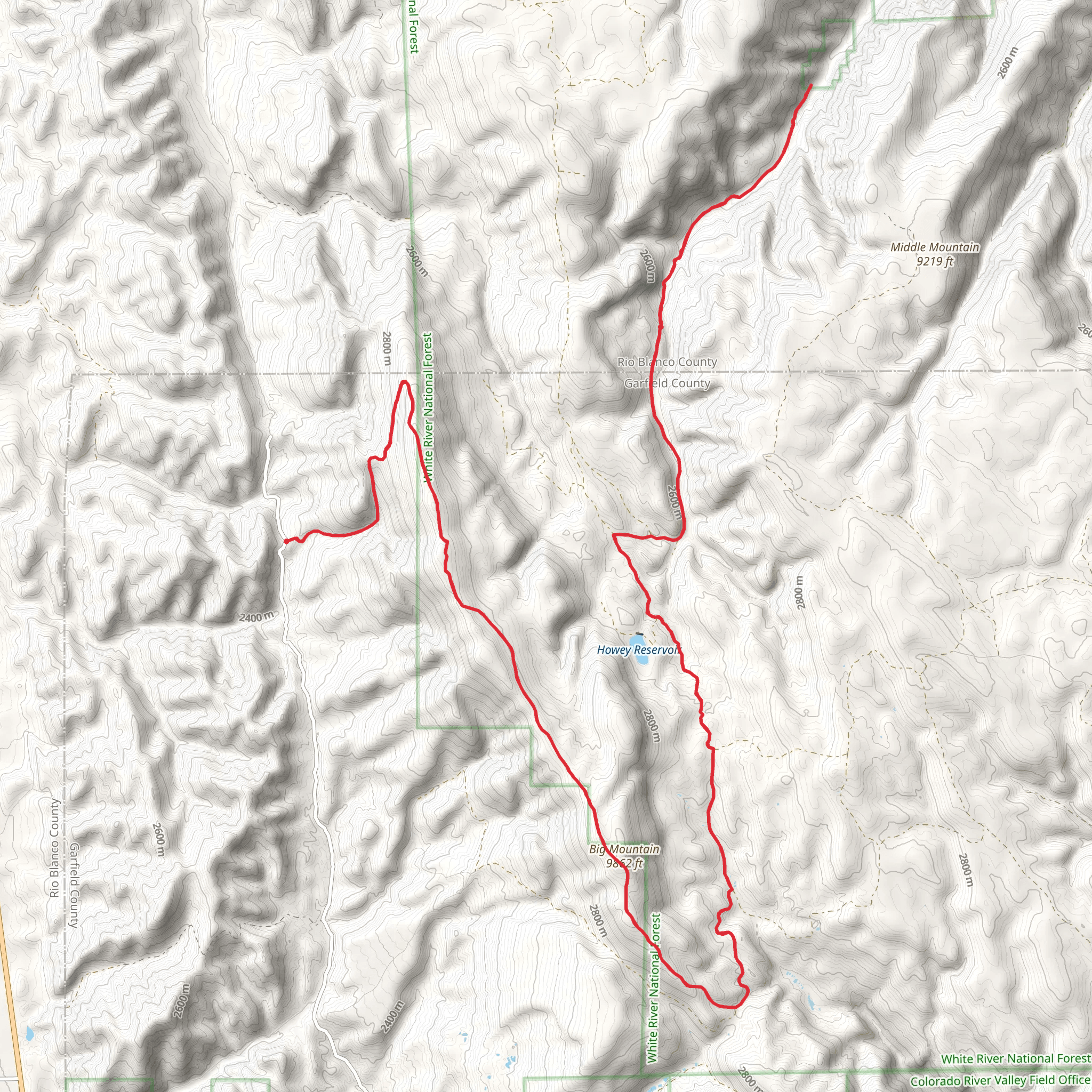 West Miller Creek Trail mobile static map