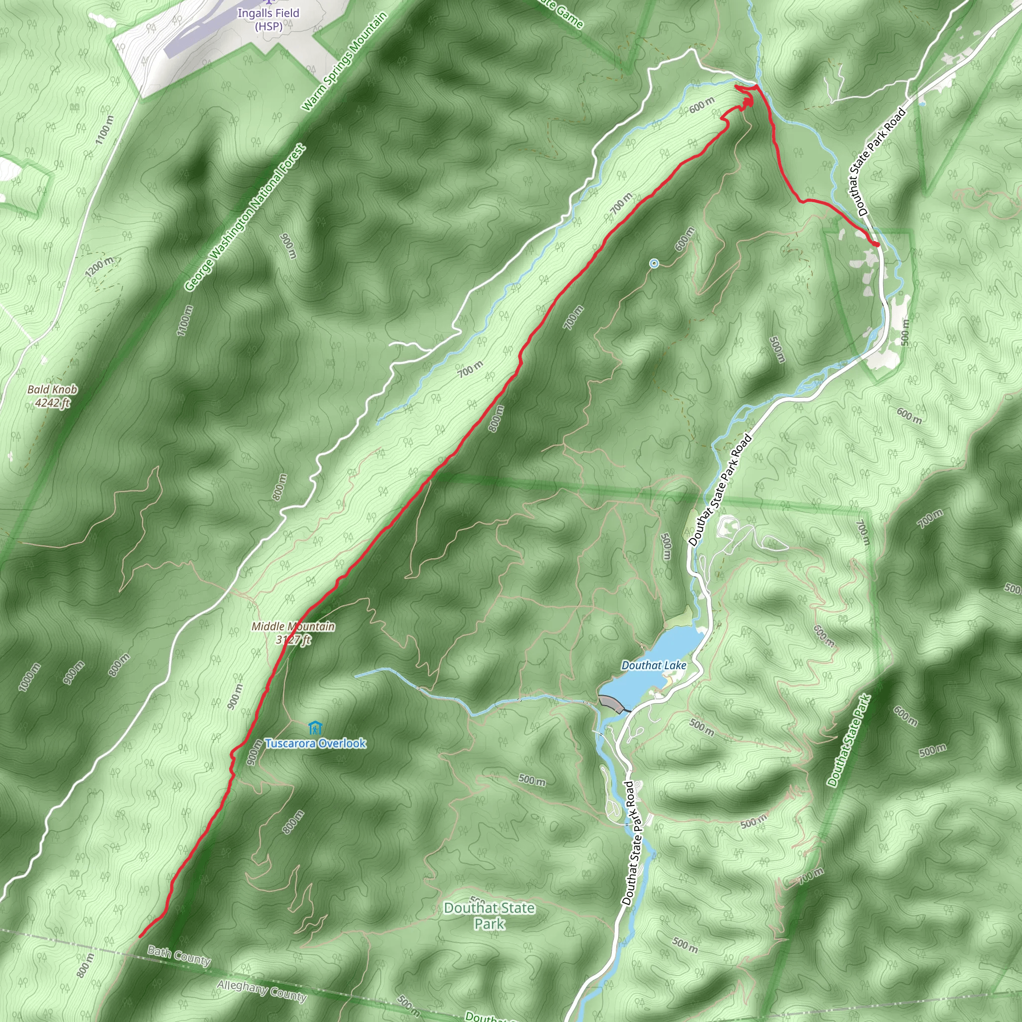 Middle Mountain South Trail mobile static map