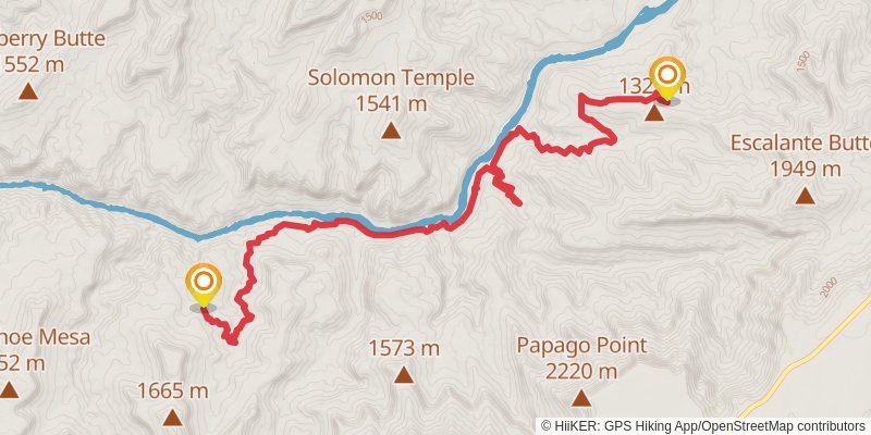 Hayduke Trail stage 55 Map