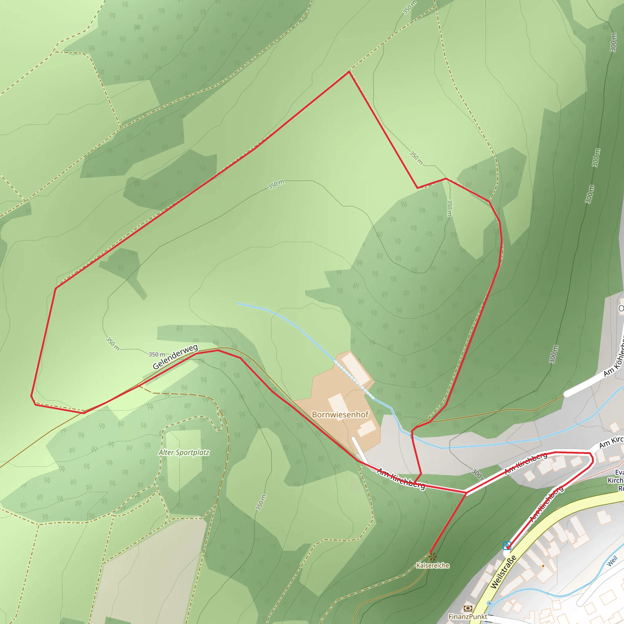 Kaisereiche Loop via Taunusklub Route 098 mobile static map