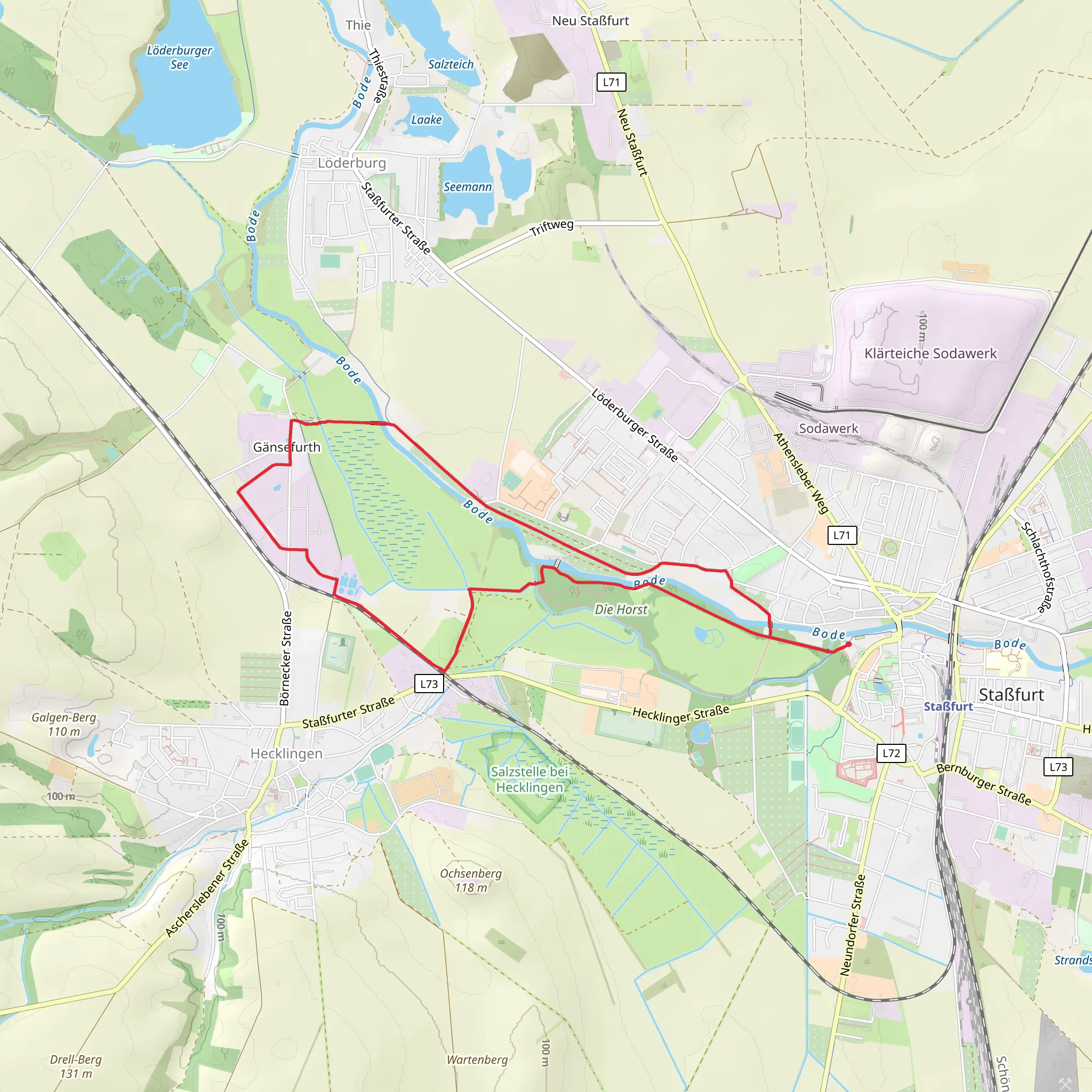Gänsefurth Loop via Bode mobile static map